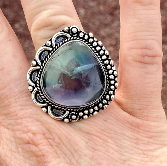New Fluorite 925 Silver Ring. - Picture 9 of 14